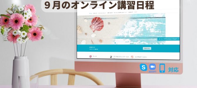 ９月のオンライン講習日程