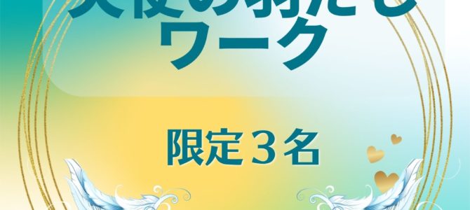 天使の羽だしワーク特別価格限定３名さま