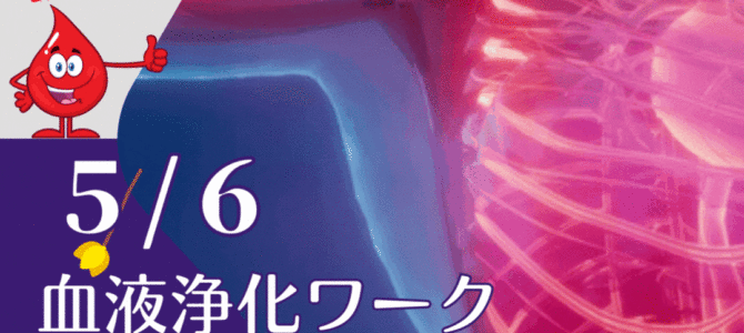 5/6一斉伝授開催！☆血液浄化ワーク☆ purify-blood☆